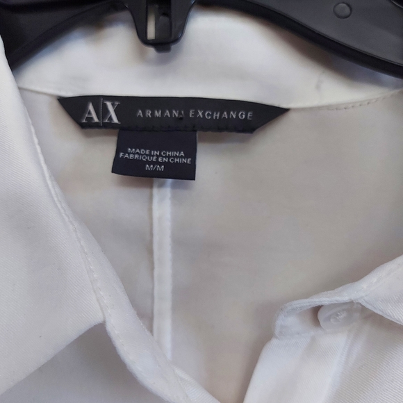 Armani Exchange button front oversized shirt with pull waist - Picture 4 of 8